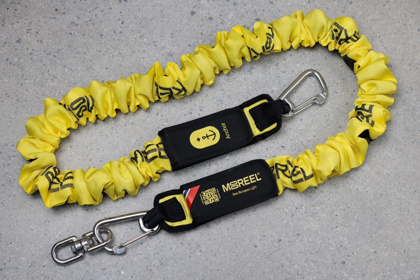 Mooreel Sea Bungee Light — gul ankerstrikk for mindre båter